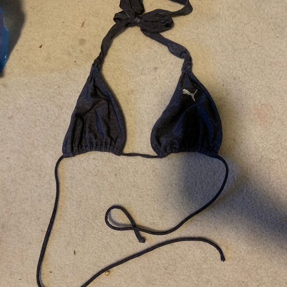 Grey/Blue Puma Bikini Top - Picture 1 of 2